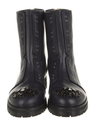 Jimmy Choo Leather Combat Boots