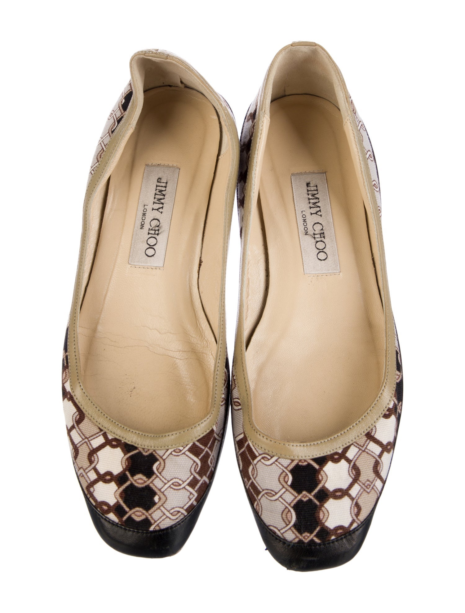 Jimmy Choo Canvas Printed Ballet Flats