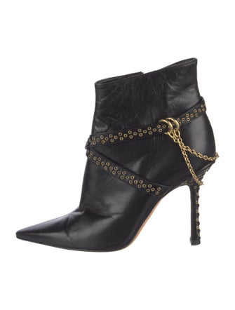 Jimmy Choo Leather Chain-Link Accents Boots