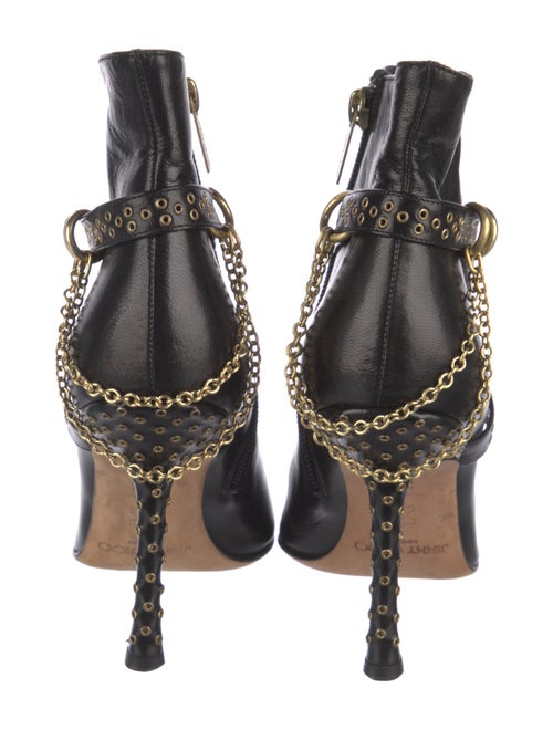 Jimmy Choo Leather Chain-Link Accents Boots