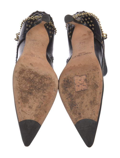 Jimmy Choo Leather Chain-Link Accents Boots