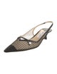 Jimmy Choo Mesh Beaded Accents Slingback Pumps