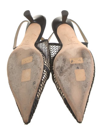 Jimmy Choo Mesh Beaded Accents Slingback Pumps