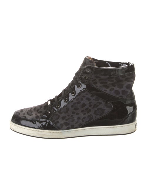 Jimmy Choo Suede Animal Print Sneakers