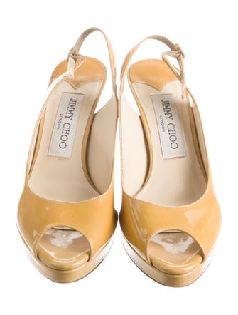 Jimmy Choo Patent Leather Slingback Sandals
