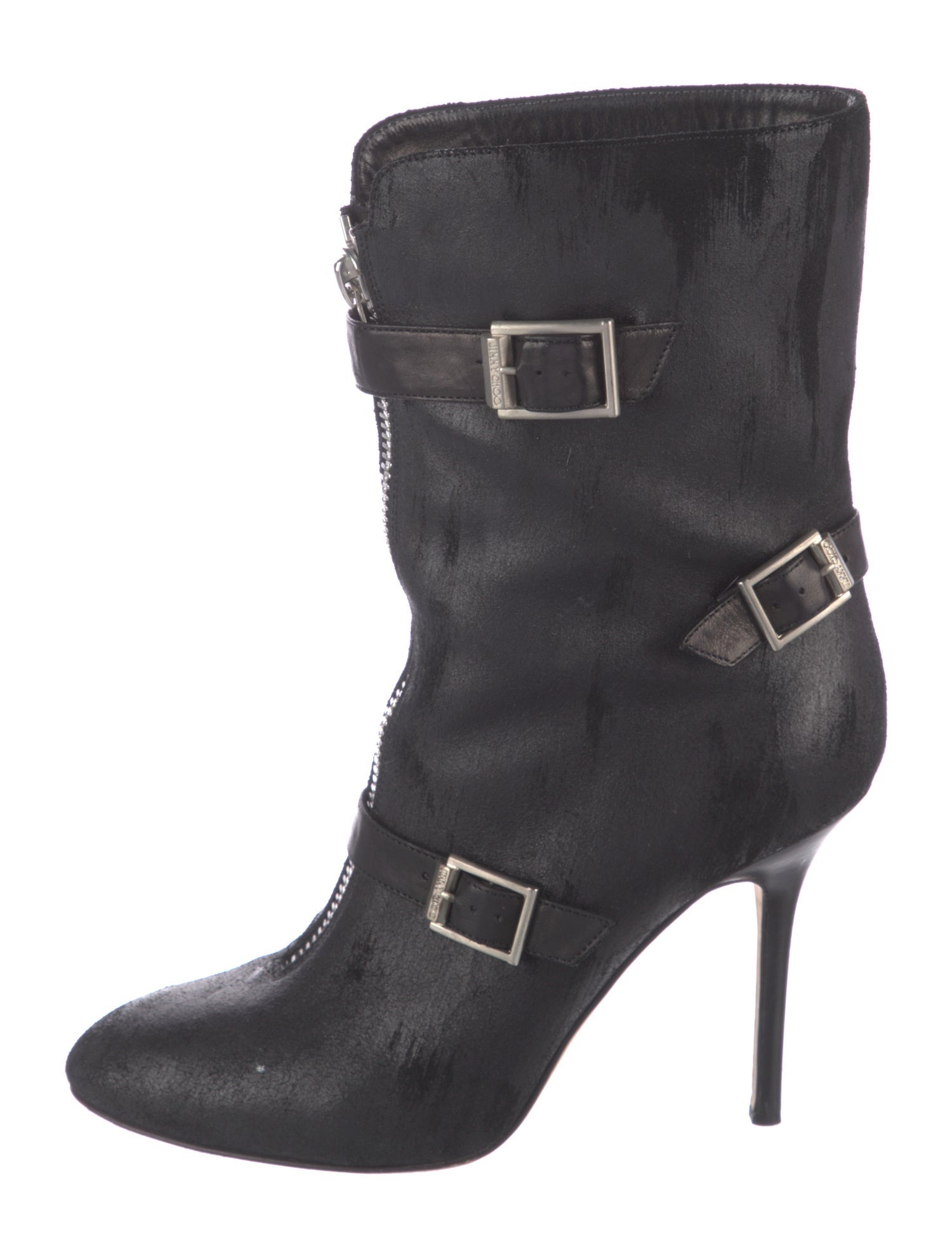 Jimmy Choo Leather Moto Boots