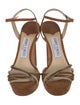 Jimmy Choo Patent Leather Colorblock Pattern Sandals