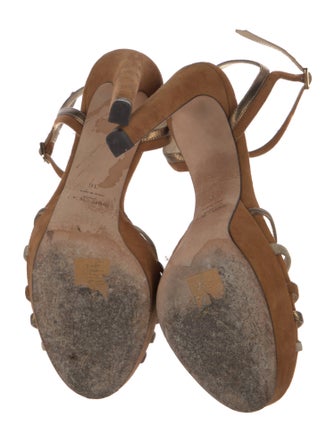 Jimmy Choo Patent Leather Colorblock Pattern Sandals