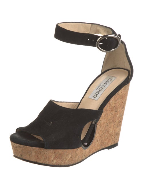 Jimmy Choo Suede Cutout Accent Espadrilles