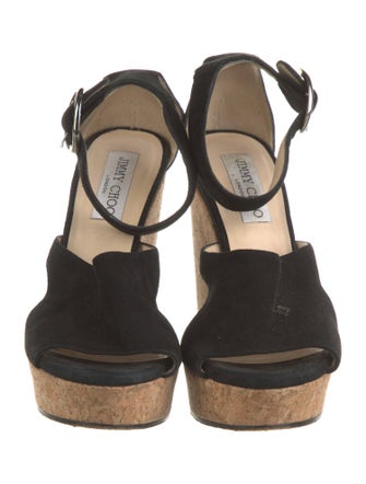 Jimmy Choo Suede Cutout Accent Espadrilles