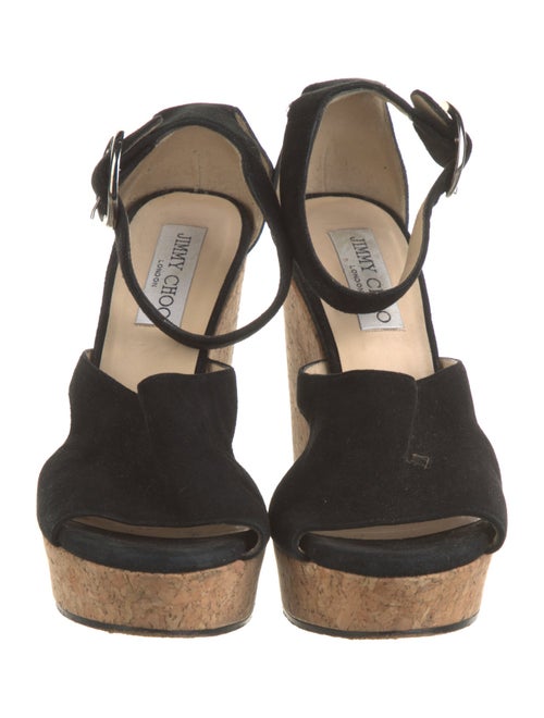 Jimmy Choo Suede Cutout Accent Espadrilles