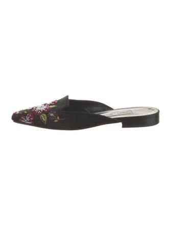 Jimmy Choo Satin Floral Print Mules