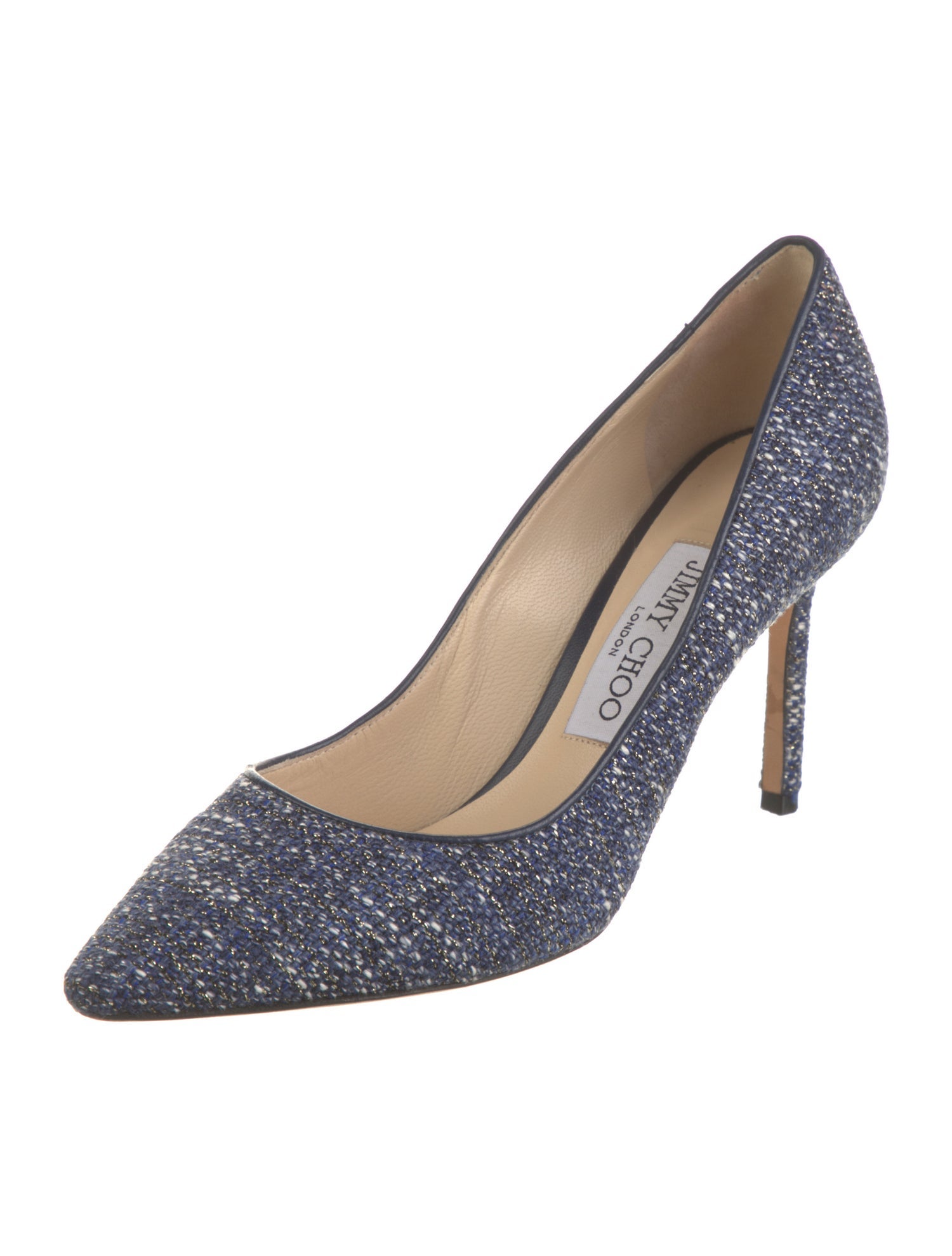 Jimmy Choo Tweed Tweed Pattern Pumps