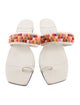 Jimmy Choo Leather Beaded Accents Slides