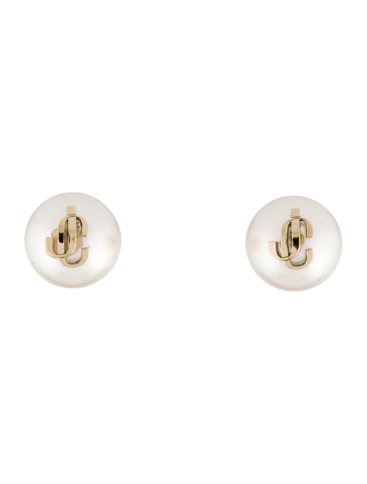 Jimmy Choo Faux Pearl JC Stud Earrings