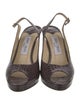 Jimmy Choo Snakeskin Animal Print Slingback Pumps