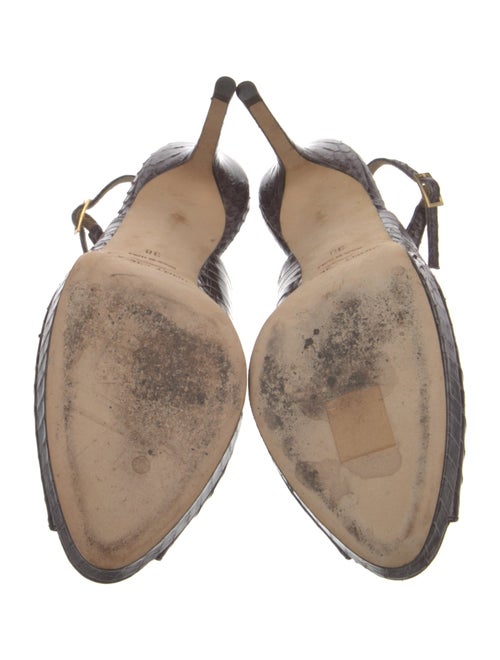 Jimmy Choo Snakeskin Animal Print Slingback Pumps