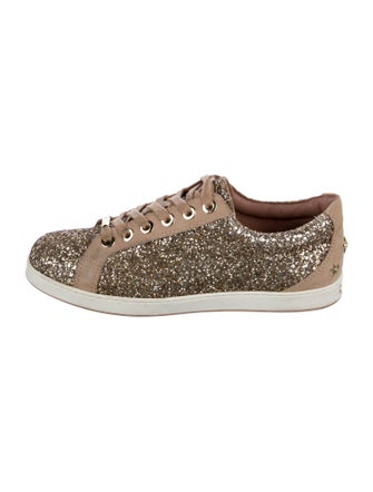 Jimmy Choo Glitter Colorblock Pattern Sneakers