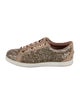 Jimmy Choo Glitter Colorblock Pattern Sneakers