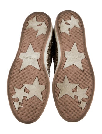 Jimmy Choo Glitter Colorblock Pattern Sneakers
