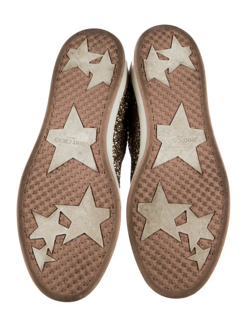 Jimmy Choo Glitter Colorblock Pattern Sneakers