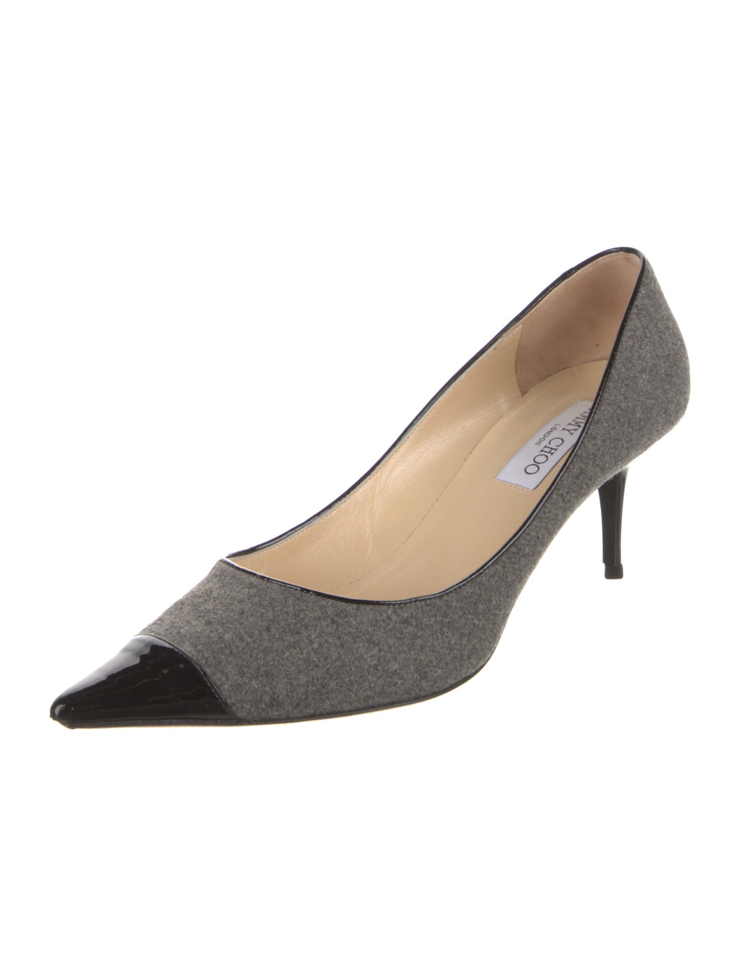 Jimmy Choo Wool Colorblock Pattern Pumps