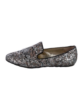 Jimmy Choo Glitter Glitter Accents Ballet Flats