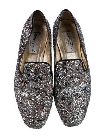 Jimmy Choo Glitter Glitter Accents Ballet Flats