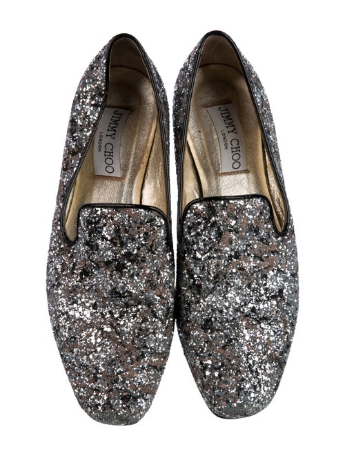 Jimmy Choo Glitter Glitter Accents Ballet Flats