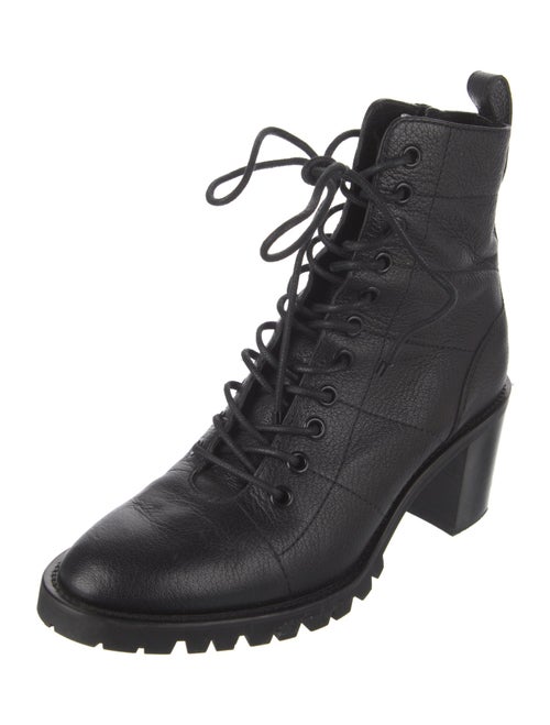 Jimmy Choo Leather Crystal Embellishments Lace-Up Boots