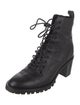 Jimmy Choo Leather Crystal Embellishments Lace-Up Boots