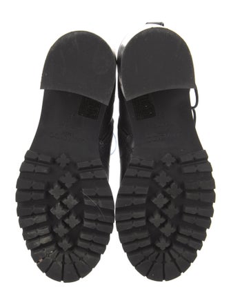 Jimmy Choo Leather Crystal Embellishments Lace-Up Boots