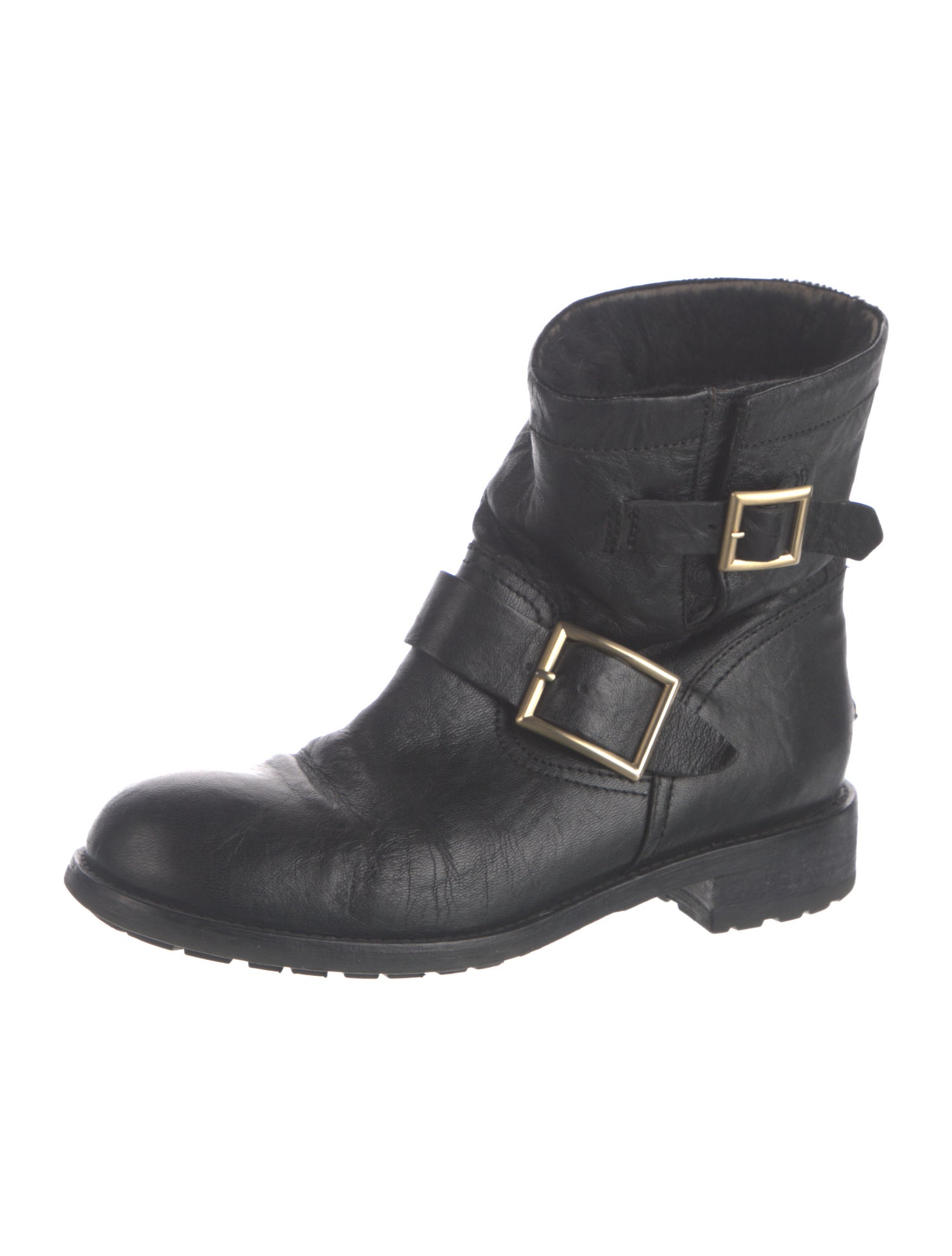 Jimmy Choo Leather Moto Boots