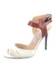 Jimmy Choo Patent Leather Animal Print Sandals