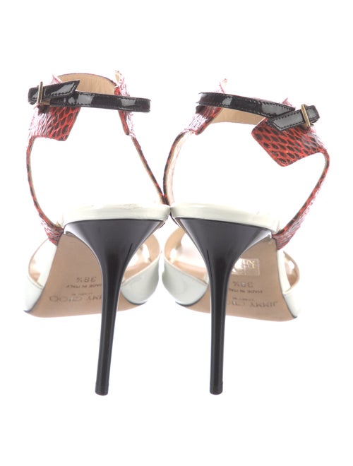 Jimmy Choo Patent Leather Animal Print Sandals