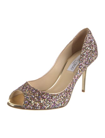 Jimmy Choo Glitter Glitter Accents Pumps
