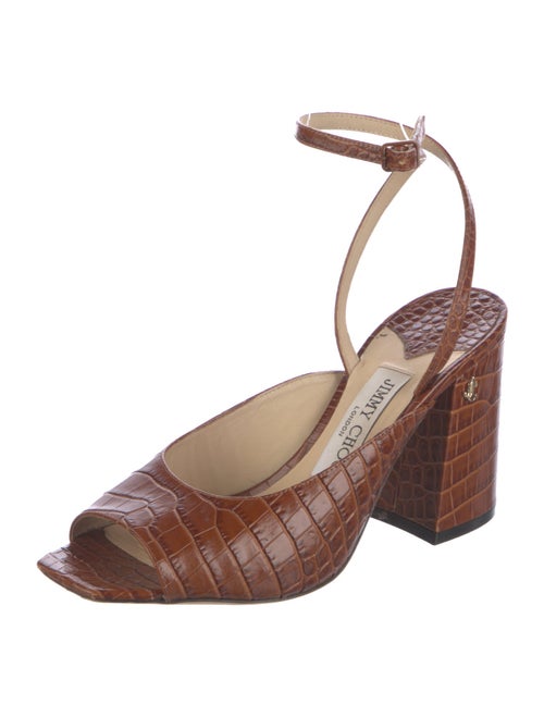 Jimmy Choo Embossed Leather Sandals