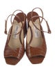 Jimmy Choo Embossed Leather Sandals