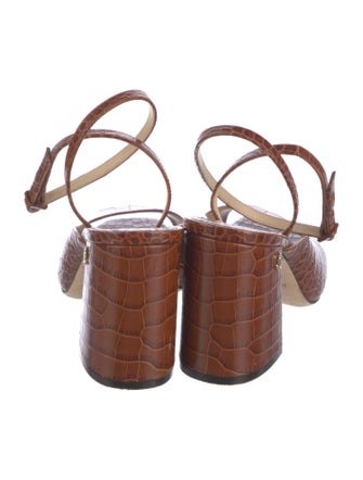 Jimmy Choo Embossed Leather Sandals