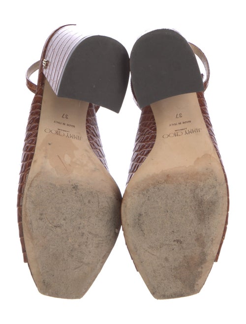Jimmy Choo Embossed Leather Sandals