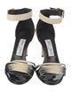 Jimmy Choo Leather Colorblock Pattern Sandals