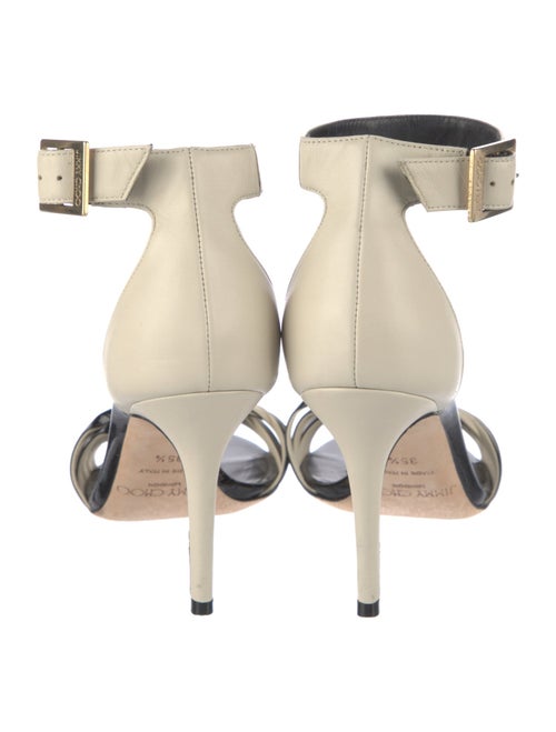 Jimmy Choo Leather Colorblock Pattern Sandals