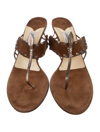 Jimmy Choo Suede Flip Flops
