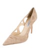 Jimmy Choo Suede Mesh Accents Pumps