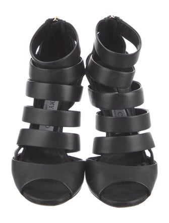 Jimmy Choo Leather Cutout Accent Pumps