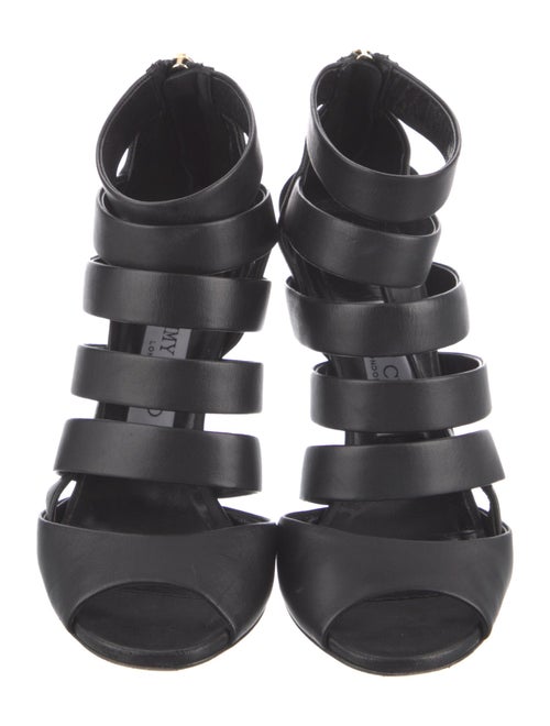 Jimmy Choo Leather Cutout Accent Pumps