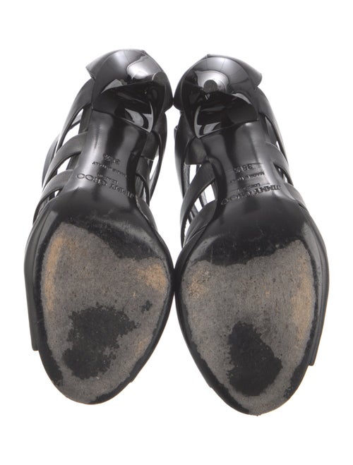 Jimmy Choo Leather Cutout Accent Pumps