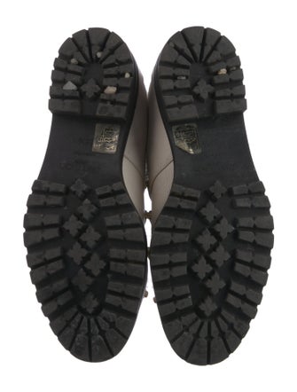 Jimmy Choo Leather Studded Accents Combat Boots