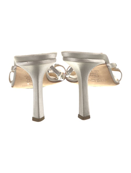 Jimmy Choo Satin Crystal Embellishments Slides