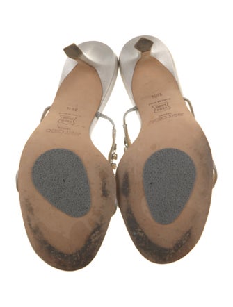 Jimmy Choo Satin Crystal Embellishments Slides